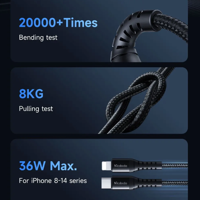 Mcdodo USB-C to Lightning bending Reinforced Cable CA-563